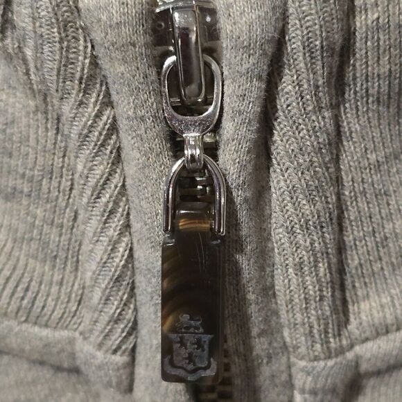 Robert Talbott Men L 1/4 Zip Pullover Jacket Shirt Tan Pima Cotton Layering Prep - Picture 3 of 10